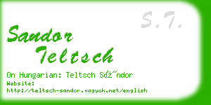 sandor teltsch business card